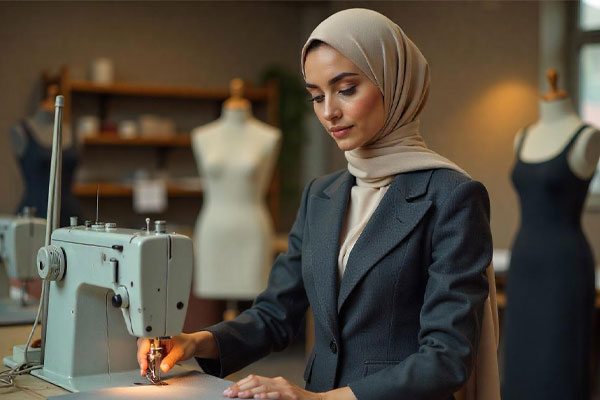 مراحل دوخت لباس مجلسی کار شده